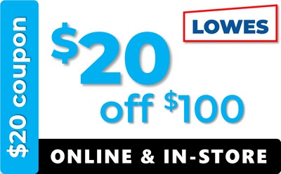 Lowes Coupon - $20 off $100
